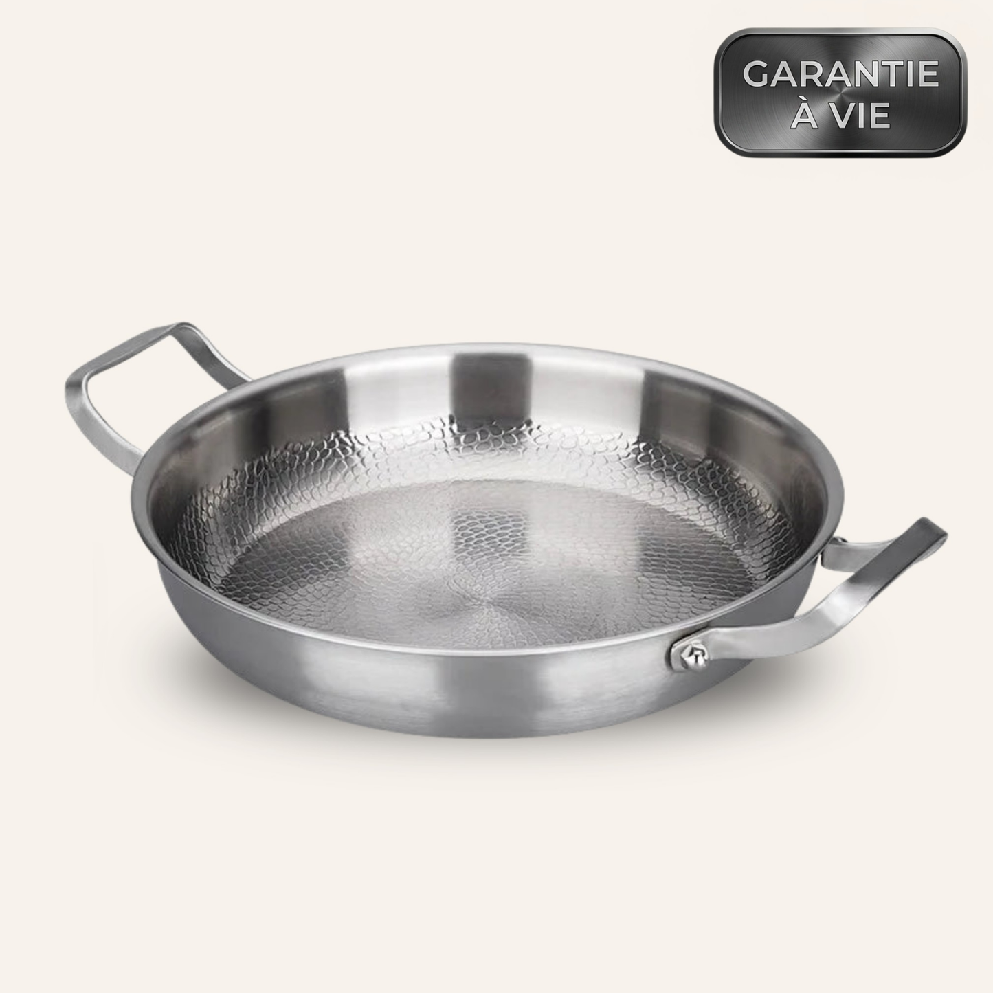 Poêle à Sauté en Titane à Deux Poignées