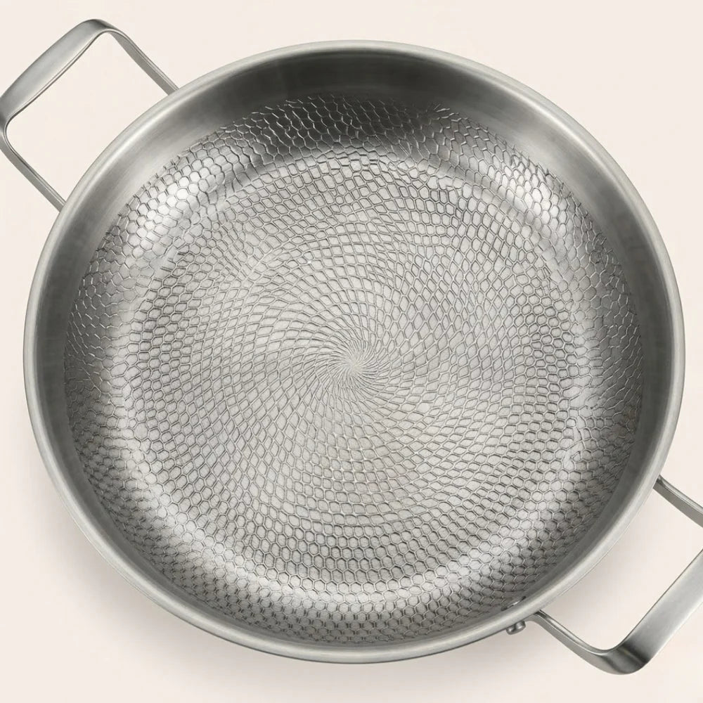 Poêle à Sauté en Titane à Deux Poignées